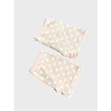 Kız Çocuk %100 Pamuklu Yavruağzı Kalp Desenli 2 Li Boxer