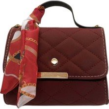 Fularlı Zincirli Mini Omuz Çantası