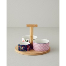 Garden Charm Stoneware 4 Parça Sunumluk 20 cm Renkli
