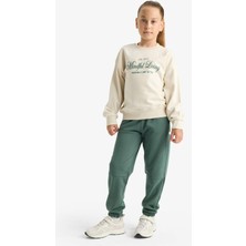 DeFacto Beli Lastikli Jogger Eşofman Altı Kız Çocuk F0389A825AU