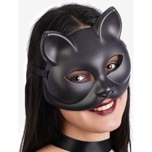 Siyah Renk Lüks Kedi Maskesi 12X13 cm