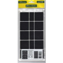 Pacific 6040 Bl Yapışkanlı Keçe  40 mm x 40 mm Siyah