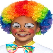 Rengarenk Kıvırcık Afro Peruk Bonus Saç 120 gr