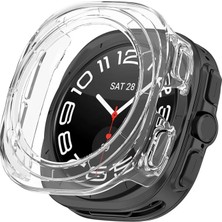 Microsonic Samsung Galaxy Watch Ultra 2025 Kılıf 360 Full Round Soft Silicone Şeffaf
