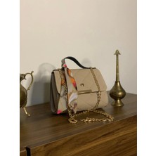 Fularlı Zincirli Mini Omuz Çantası