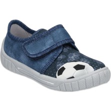 Superfit 800273 Lacivert Erkek Çocuk Ayakkabı Günlük Kullanım için Tekstil Düz Taban Cırtlı