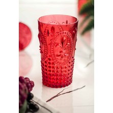 Depa Akrilik Kırmızı Tekli Uzun Bardak & Su Meşrubat Bardağı 750 ml ( Büyük Boy & Cam Değildir )