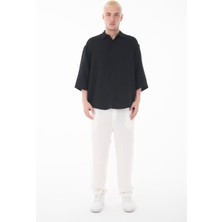 R-6049 Ayaklı Yaka Fakir Kol Müslin Gömlek