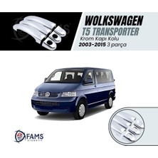 Fams Otomotiv VW T5 Transporter-Caravelle-Multivan Krom Kapı Kolu 3 Kapı 2003-2015 Paslanmaz Çelik
