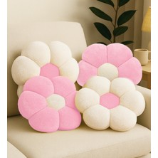 Pababo 4'li Dekoratif Papatya Şeklinde Peluş Yastık 40 cm – Yumuşak ve Konforlu Tasarım