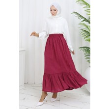 Beli Lastikli Etek 2127-02 Fuşya