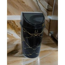 Dekoratif Mermer Görünümlü Çöp Kovası – Estetik ve Fonksiyonel