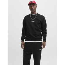 12278791 Jjesoho Sweat Black Erkek Sweatshirt