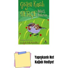 Göğsü Kınalı Serçe + Yapışkanlı Not Kağıdı