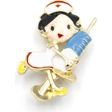 Hemşire Broş - Beyaz