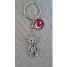 Zirkon Taşlı Zarif Renkli Metal Anahtarlık