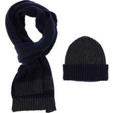 Kiğılı Yünlü Desenli Atkı & Bere Takımı