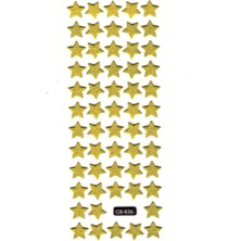 Sticker Kabartmalı Sticker Defter Planlayıcı Etiket (CB636) 16X7 Cm- Minik Yıldızlar Sarı