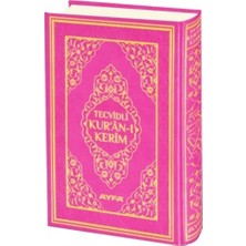 Tecvidli Kur'an-ı Kerim Cami Boy Mühürlü (Pembe Kapaklı) (135TR)