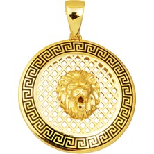 Aslanlı Tasarım 14 Ayar Altın Kolye Ucu