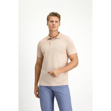 Slim Fit Pamuklu Düz Polo Yaka Tişört