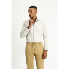 Uzun Kol Slim Fit Dar Kesim Klasik Desenli Pamuklu Kolay Ütülenebilir Gömlek
