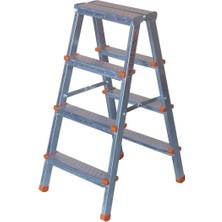 4+4 Basamaklı Çift Çıkışlı Galvanizli Profil Merdiven | Ev, Bahçe, Iş Yeri Için