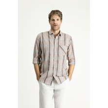 Uzun Kol Regular Fit Ekose Pamuk Gömlek