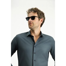 Uzun Kol Slim Fit Dar Kesim Pamuk Klasik Gömlek