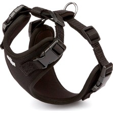 Havalı Ped Dokuma Köpek Göğüs Tasması 30/35 cm Siyah