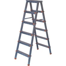 6+6 Basamaklı Çift Çıkışlı Galvanizli Profil Merdiven | Ev, Bahçe, Iş Yeri Için