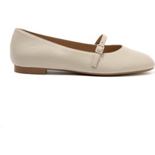 Kadın Babet 70P5 Frau Leather Ballet Flats With Strap