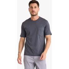 Owl Bisiklet Yaka Kalem Cepli T-Shirt
