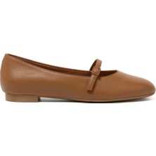 Kadın Babet 70P5 Frau Leather Ballet Flats With Strap
