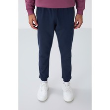 Tommy Life İndigo Fermuar Cepli Standart Kalıp Jogger Erkek Eşofman Alt - 84651