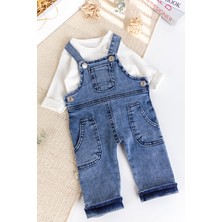 Çep Detaylı Erkek Bebek Salopet Tulum Set