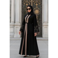 Neva Style Volan Kollu Somon Tesettür Abaya 55084SMN