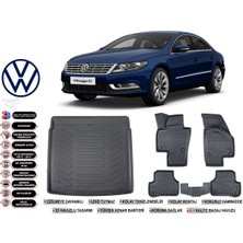 Volkswagen Passat cc 2008 Model Bagaj Havuzu Araca Özel Siyah Extra Havuzlu Paspas Takımı