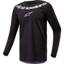 Alpinestars Fluid Graphite Off-Road Motosiklet Jerseyi Siyah  Gümüş