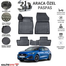 Ford Focus 5 Hatchback 2023 Model Tam Uyumlu Kokusuz 3D Havuzlu Paspas