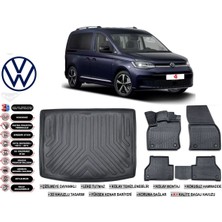 Volkswagen Caddy 2025 Model Bagaj Havuzu Araca Özel Siyah Extra Havuzlu Paspas Takımı