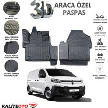 Citroen Jumpy Panelvan 2022 Model Tam Uyumlu Kokusuz 3D Havuzlu Paspas