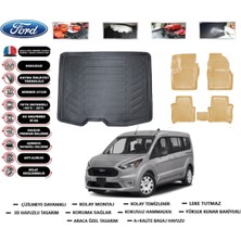 Ford Tourneo Connect 2013 Model Bagaj Havuz Paspası+Araca Özel Bej Paspas Takımı Pro