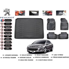 Peugeot 407 Sedan 2003 Model Bagaj Havuzu Araca Özel Paspas Takımı Flex