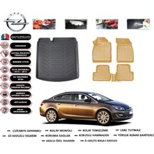 Opel Astra J Sedan 2013 Model Bagaj Havuzu(Paspası)+Araca Özel Bej Paspas Takımı Flex