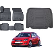 Opel Astra J Hatchback 2009 Model 3D Bagaj Havuzu+3d Araca Özel Paspas Takımı Birebir Uyumlu