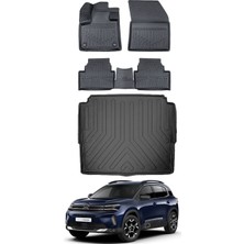 Citroen C5 Aircross 2020 Model Alt Bagaj Havuzu Araca Özel Siyah Paspas Takımı