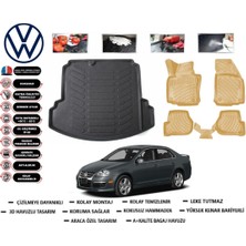 Volkswagen Jetta 2011 Model Bagaj Havuzu(Paspası)+Araca Özel Bej Paspas Takımı Flex