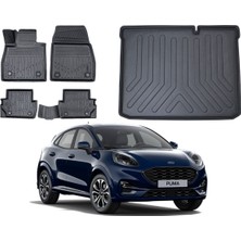 Ford Puma 2021 Model 3D Üst Bagaj Havuzu+3d Araca Özel Paspas Takımı Luxury Serisi