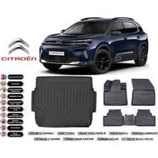 Citroen C5 Aircross 2021 Model Üst Bagaj Havuzu Araca Özel Siyah Extra Havuzlu Paspas Takımı